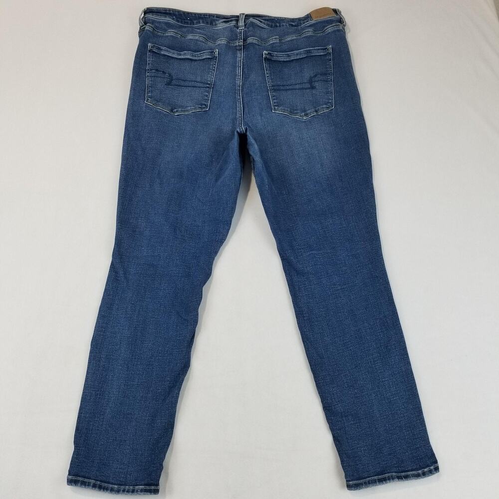 American Eagle Jeans Womens 18 Short Hi-Rise Jegging Super Stretch Distressed - Picture 2 of 11